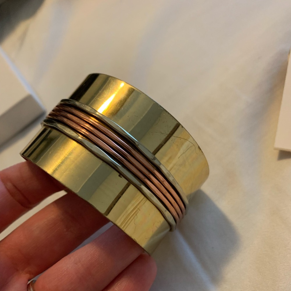 Gold wrist cuff from Coldwater Creek